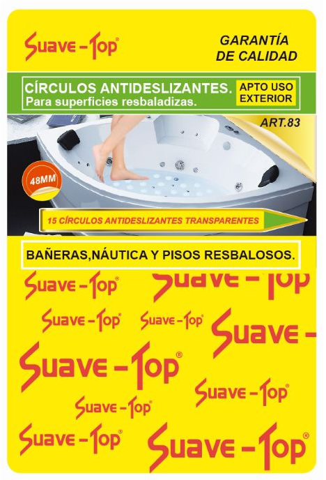 Círculos Antideslizantes para Bañeras. Evita caídas y resbalones. Art 83